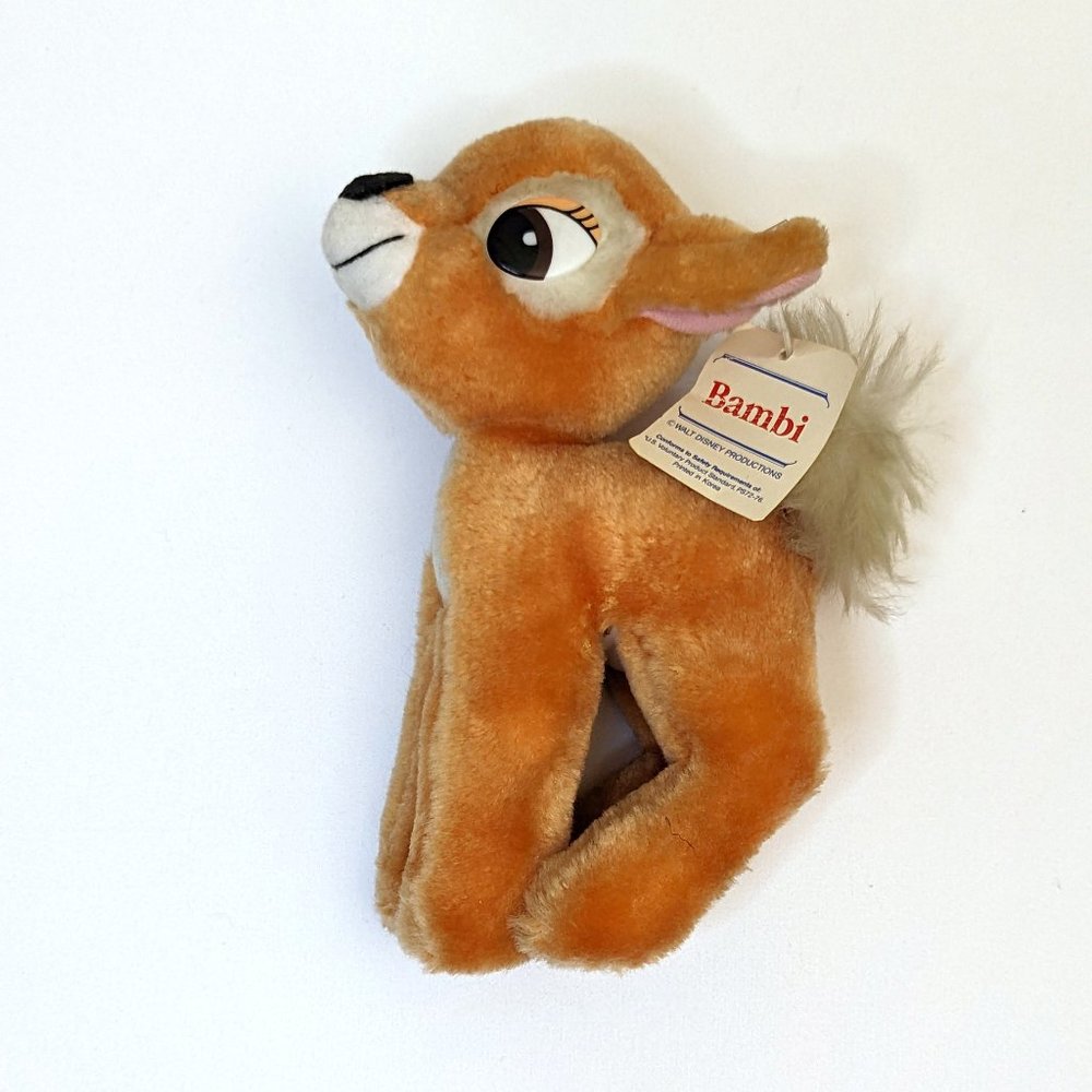 Vintage Bambi Plush Stuffed Animal Toy Plush Disney Vintage Baby Deer Fawn NWT